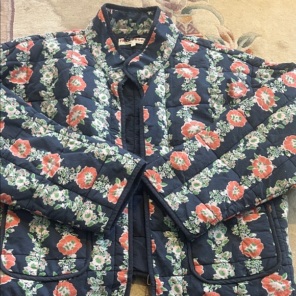 Free People Chloe Quilted Floral Jacket Dusk Combo Size M - Picture 2 of 6
